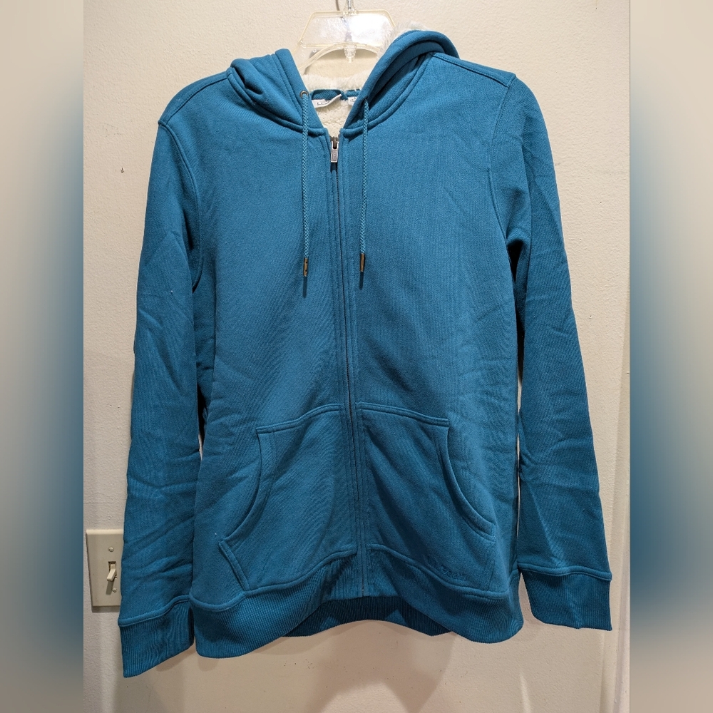 L.L. Bean Blue Fleece-Lined Jacket Size Medium